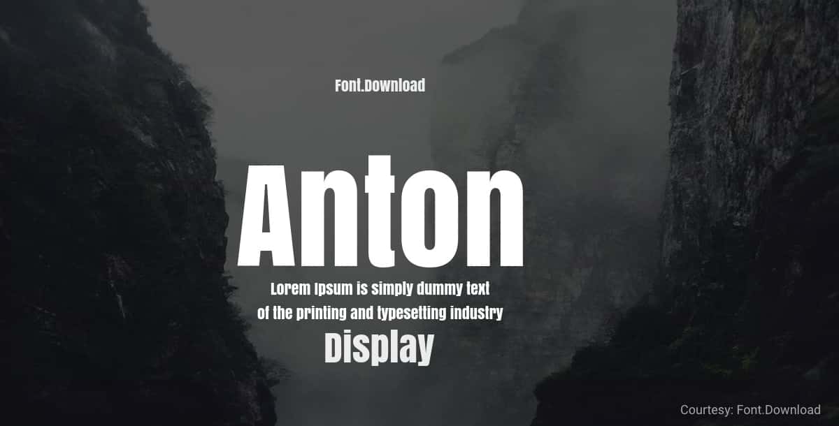 free commercial font anton