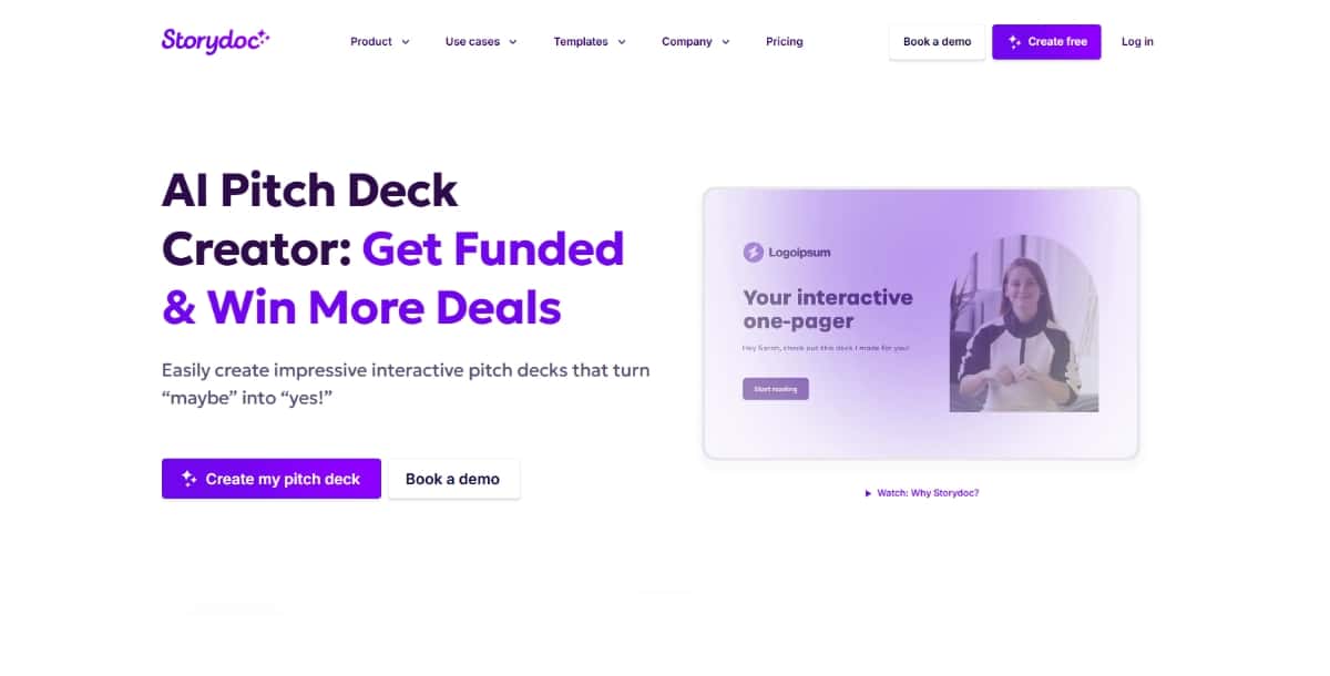 AI Pitch Deck Generator Tools Story Doc