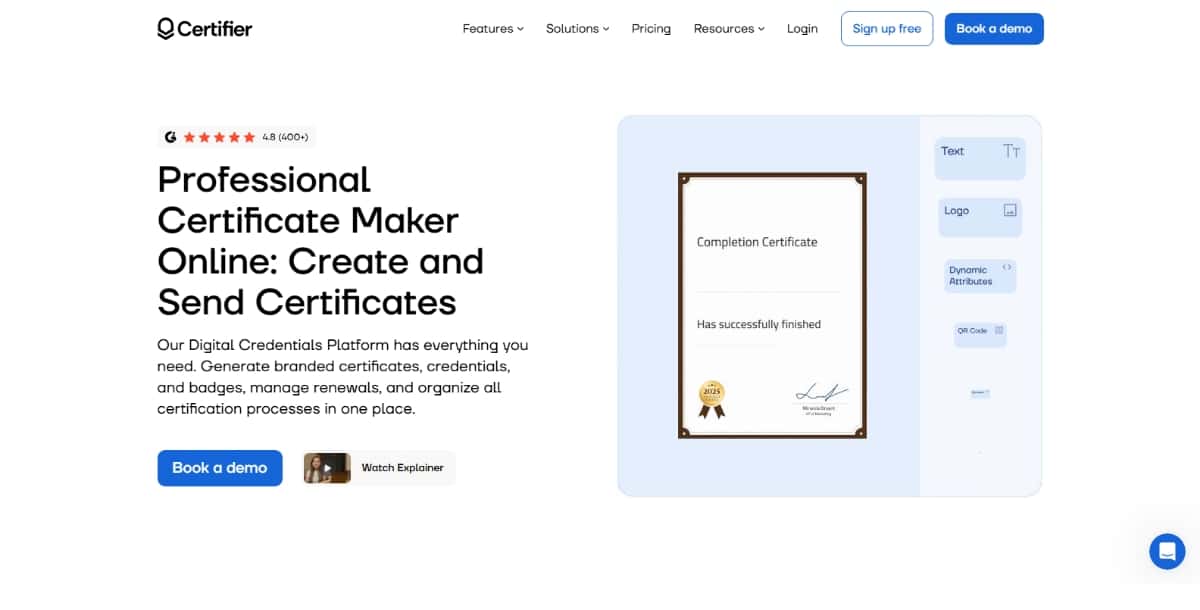 Certifier - Best AI Certificate Generator Tools
