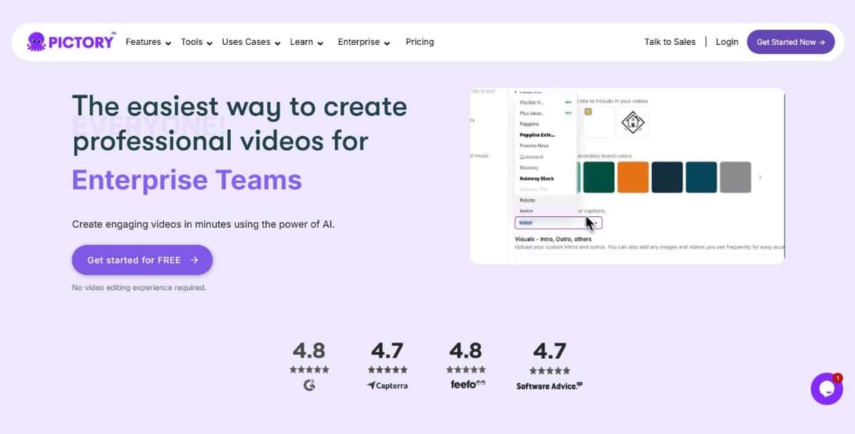 Pictory - Best AI Video Editor