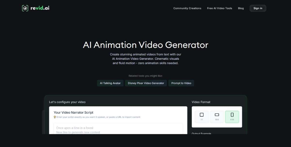 Revid AI - Best AI Animation Video Generator Tools