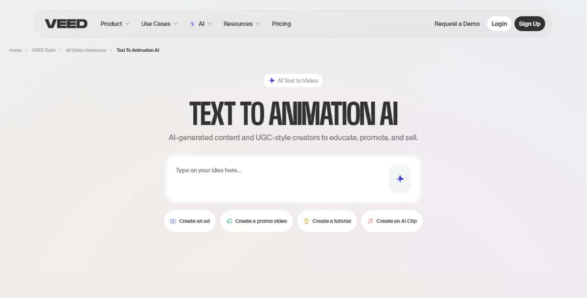 Veed - Best AI Animation Video Generator Tools