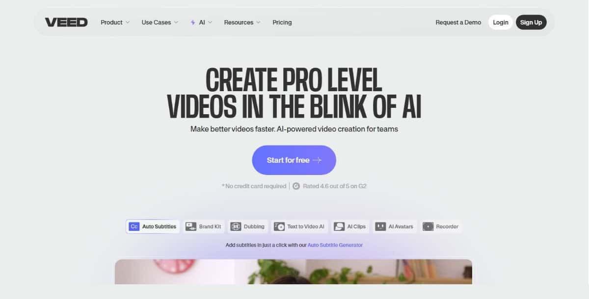 Veed - Best AI Video Editor