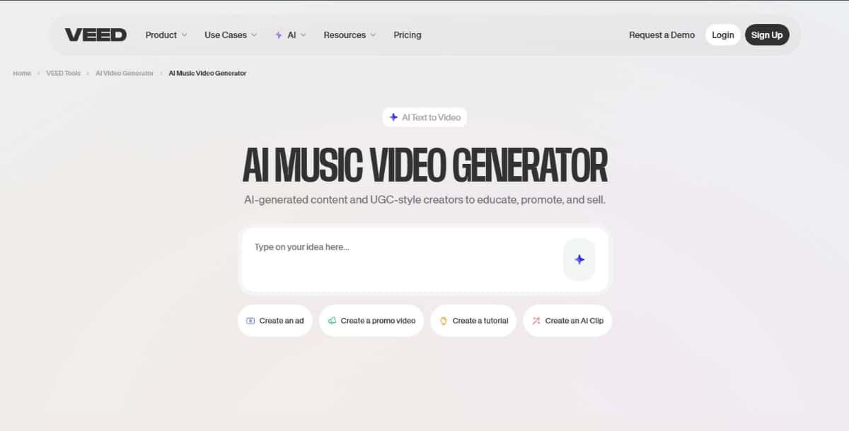 Veed Best AI Music Video Generator Tools