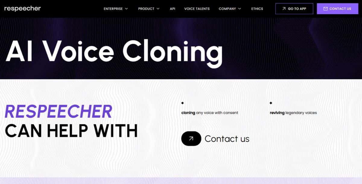 Respeecher - Best AI Voice Cloning Tool