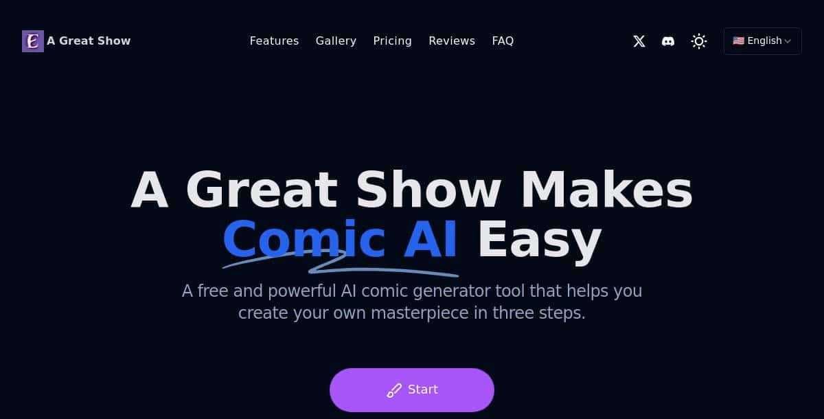 A Great Show AI Comic Generator