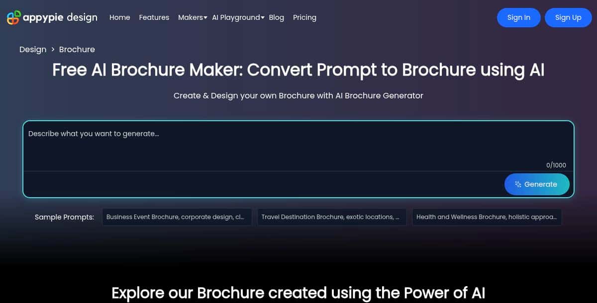 Pixazo AI Brochure Generator