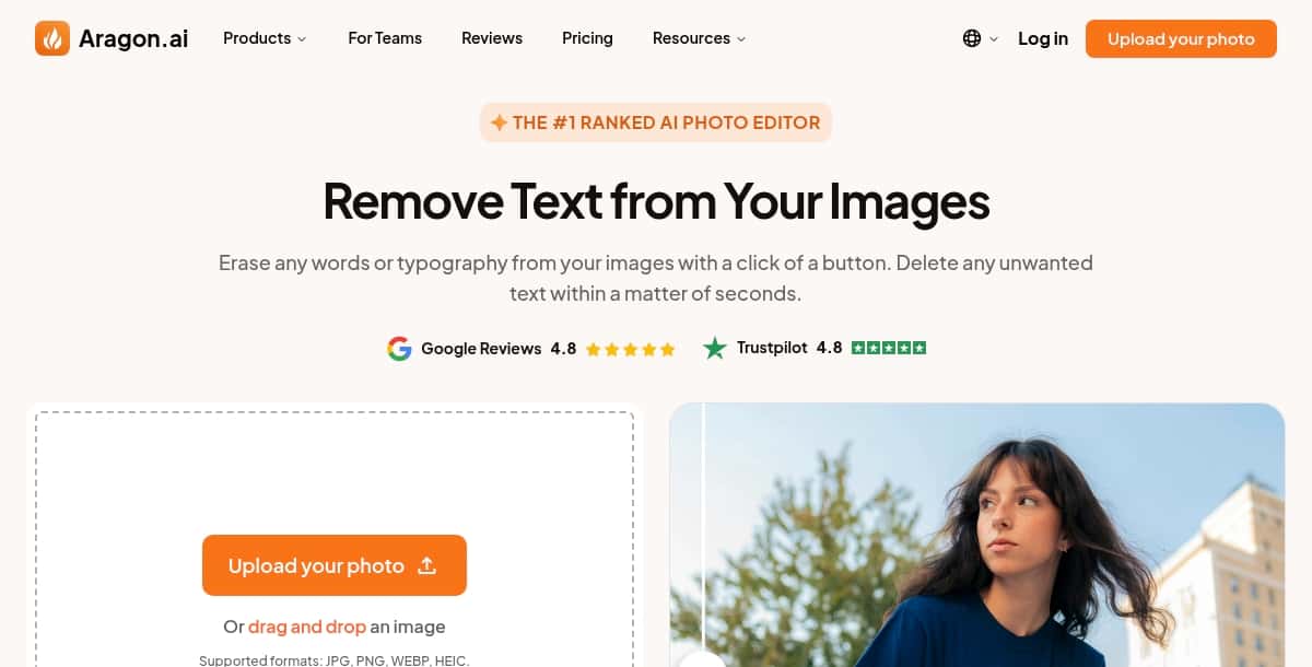 Aragon AI Text Remover