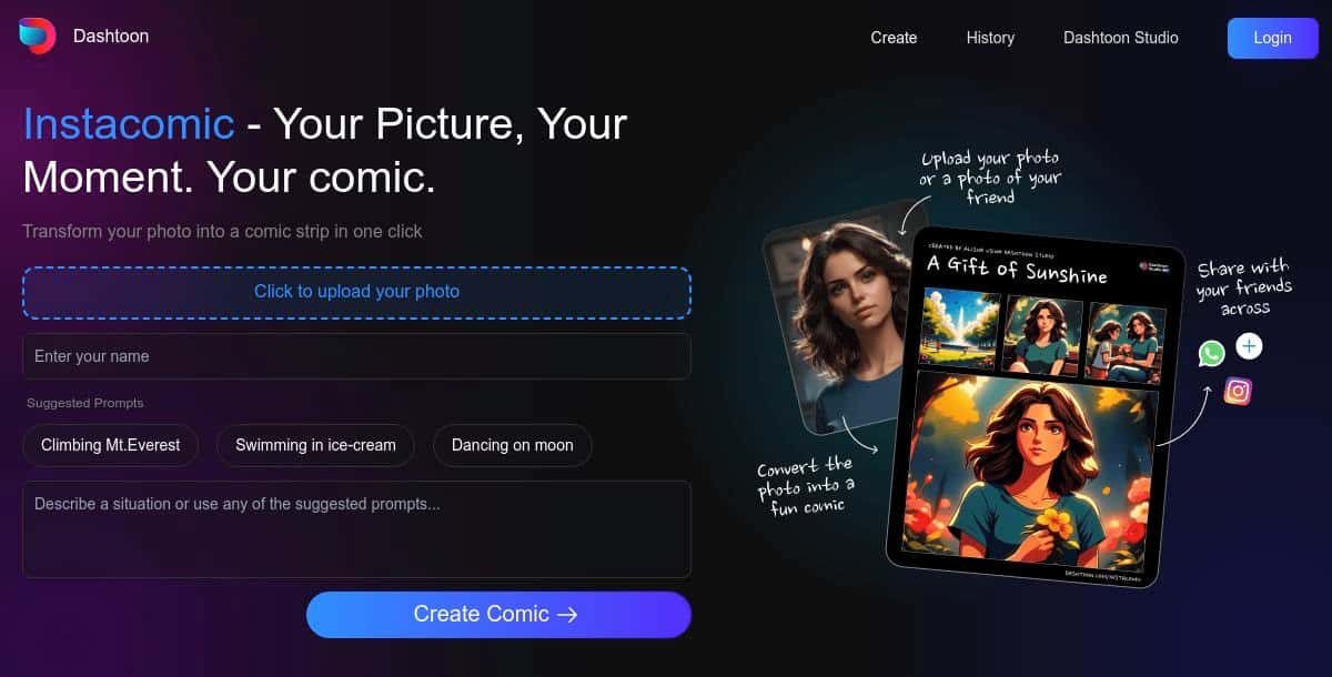 Dashtoon AI Comic Generator