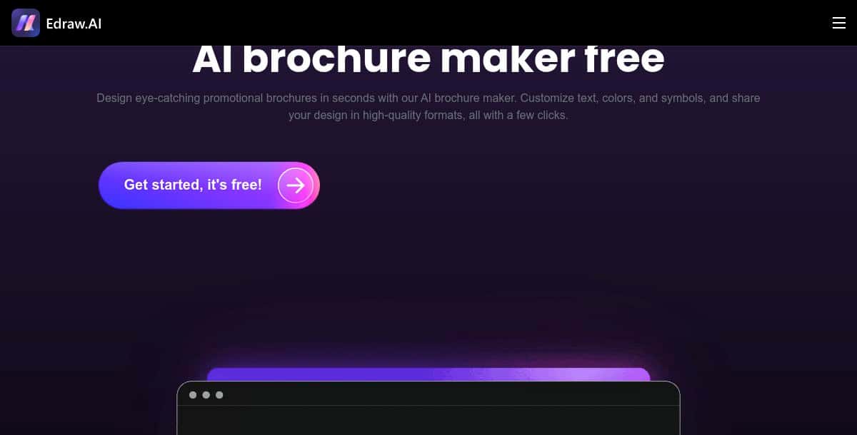 Edraw AI Brochure Generator