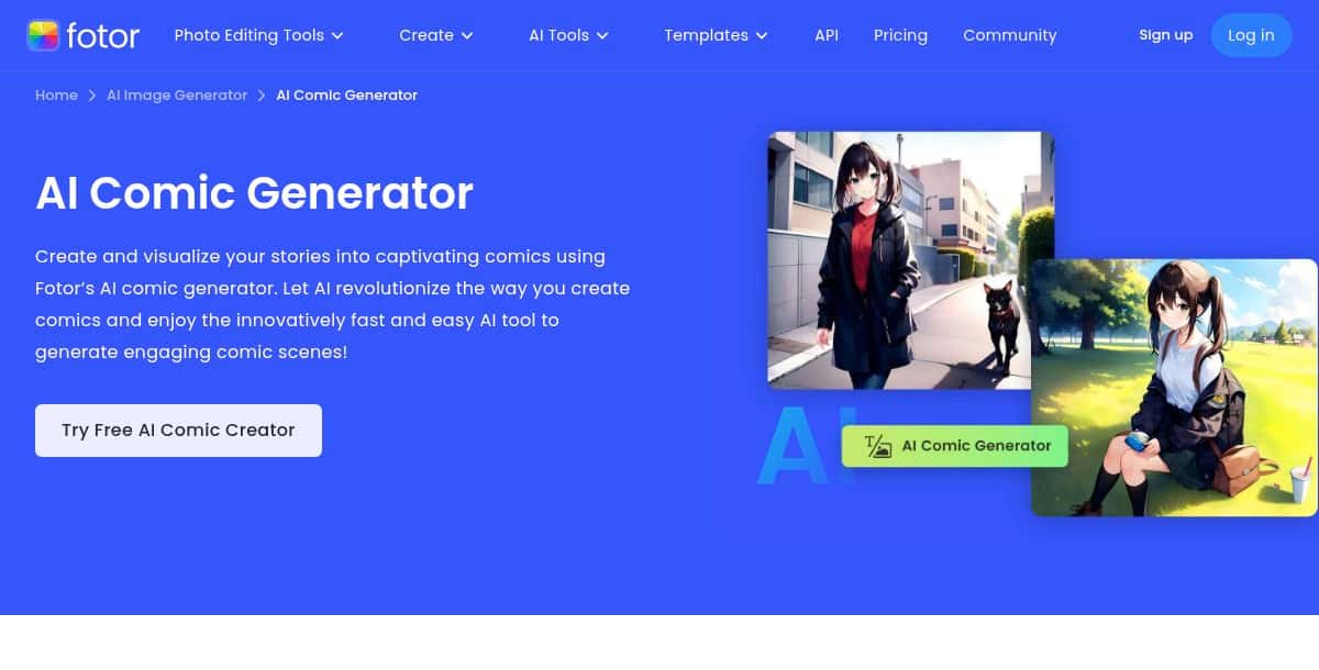 Fotor AI Comic Generator