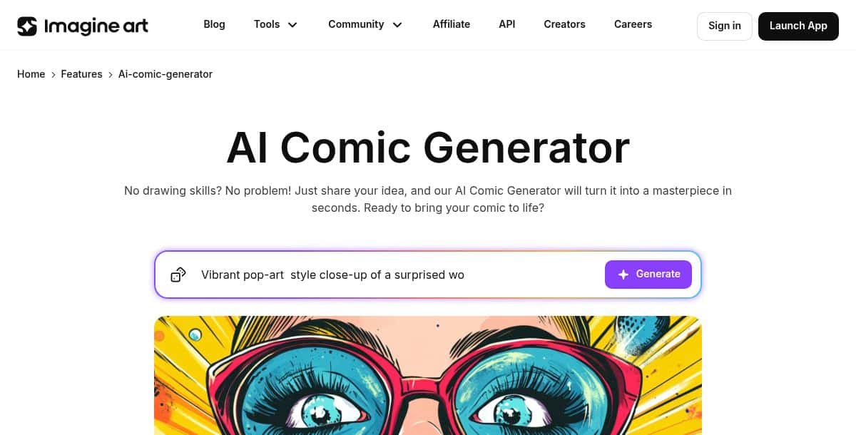 Imagine Art AI Comic Generator