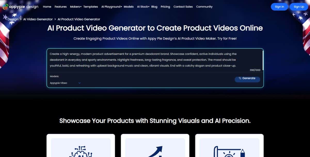 Step 2: Enter Your Promp Describing the type of product video you want to generate