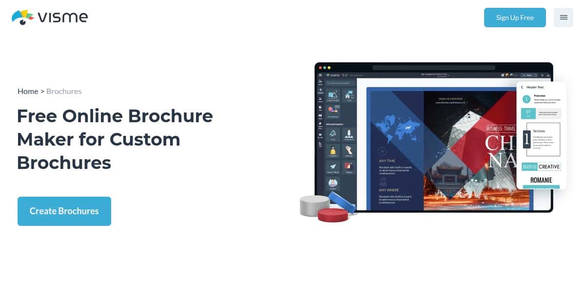Visme AI Brochure Generator