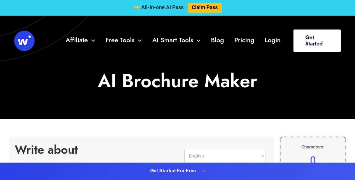 Writecream AI Brochure Generator