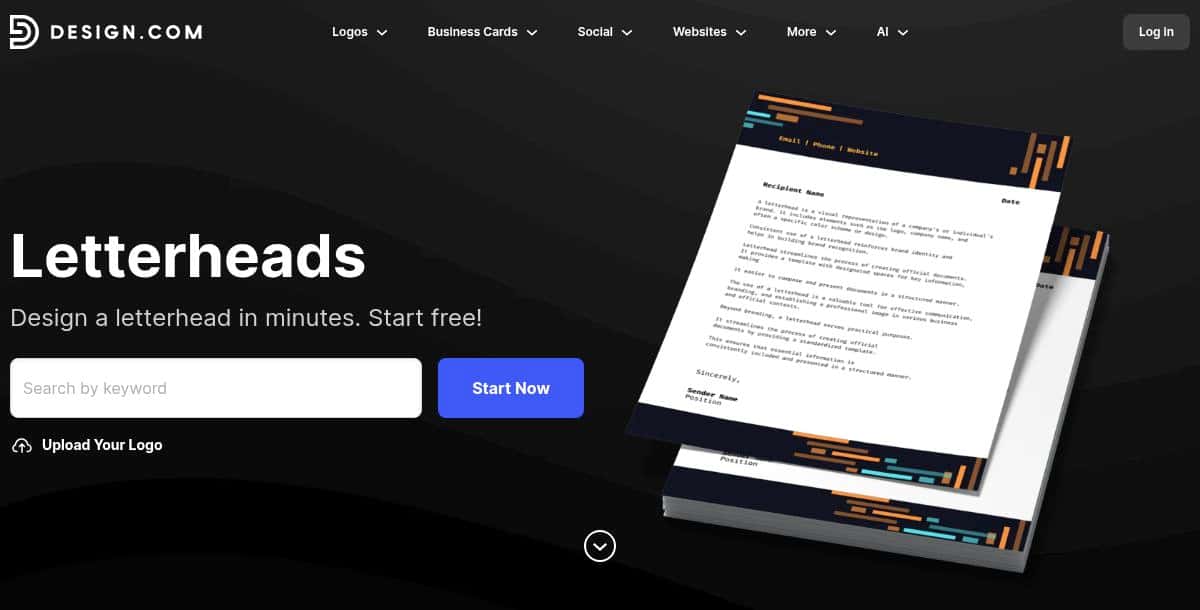 Design AI Letterhead Generator