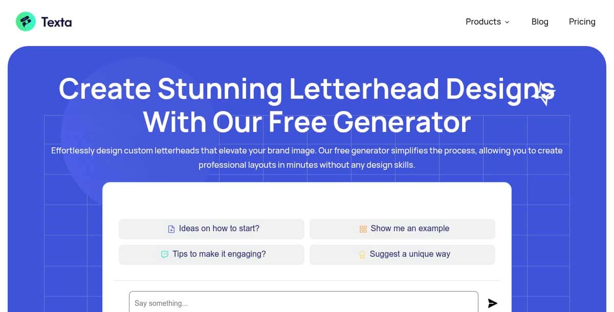 Texta AI Letterhead Generator