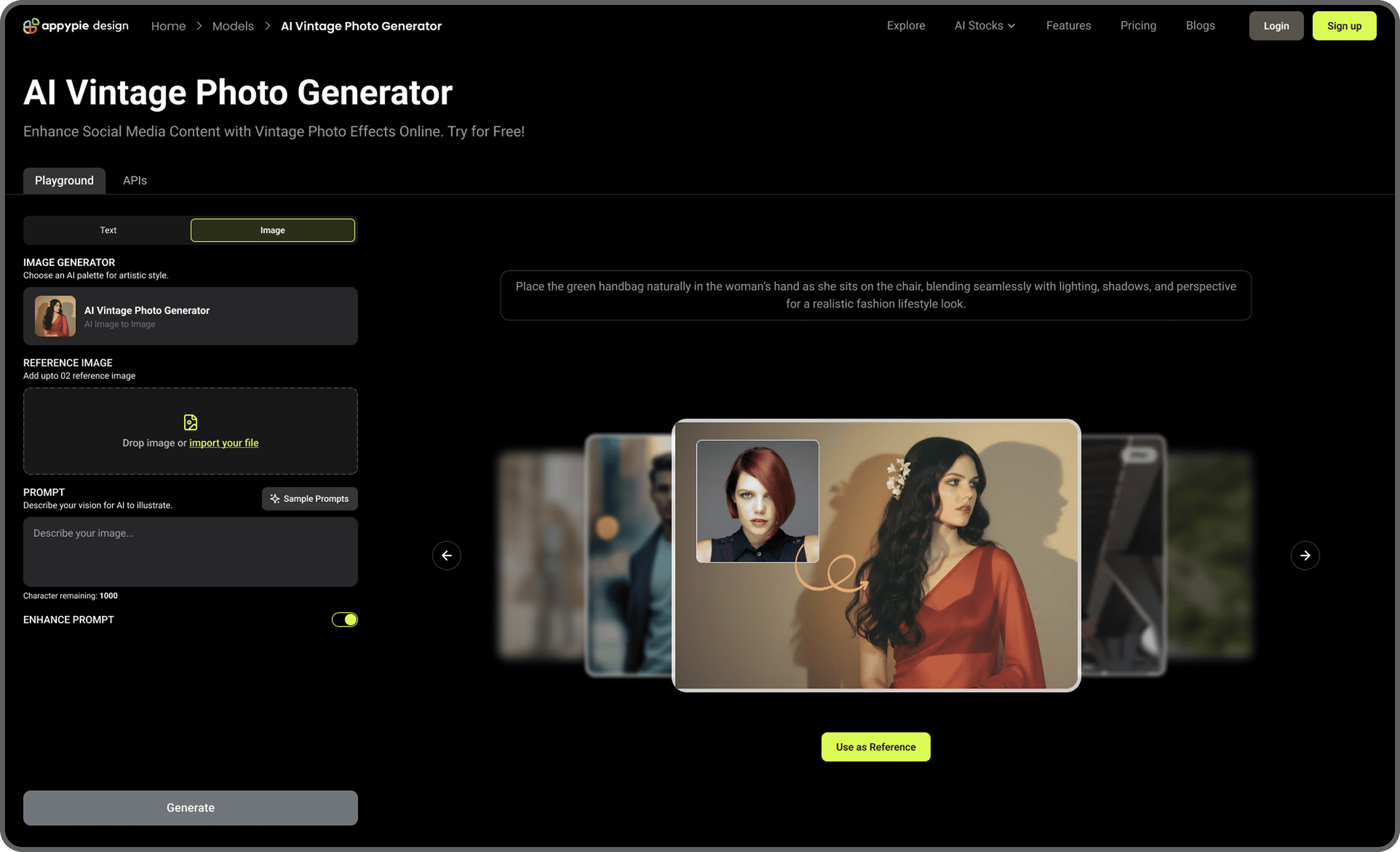 Step 1 - AI Vinatge Photo Generator