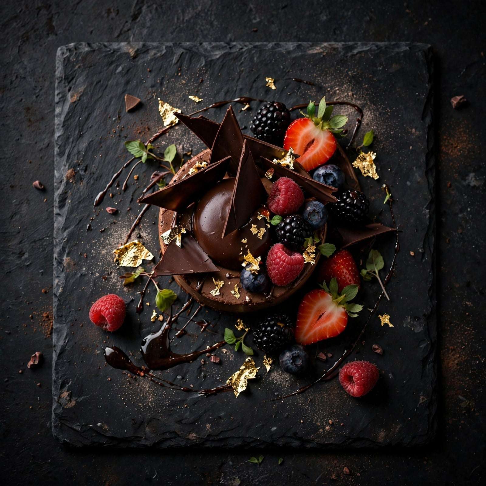 A real Muse Image API food photograph of a plated dessert