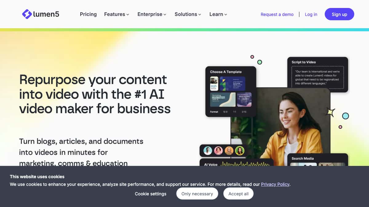 Lumen5 blog-to-video AI editor