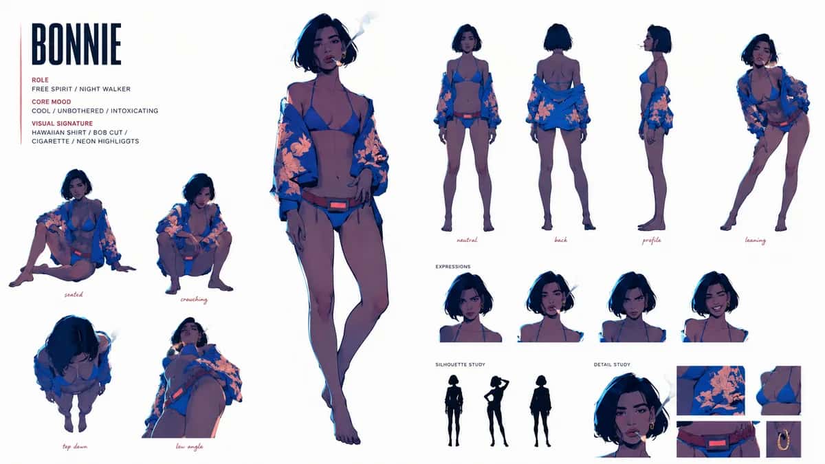 Bonnie 2 — free AI character sheet by Kōda