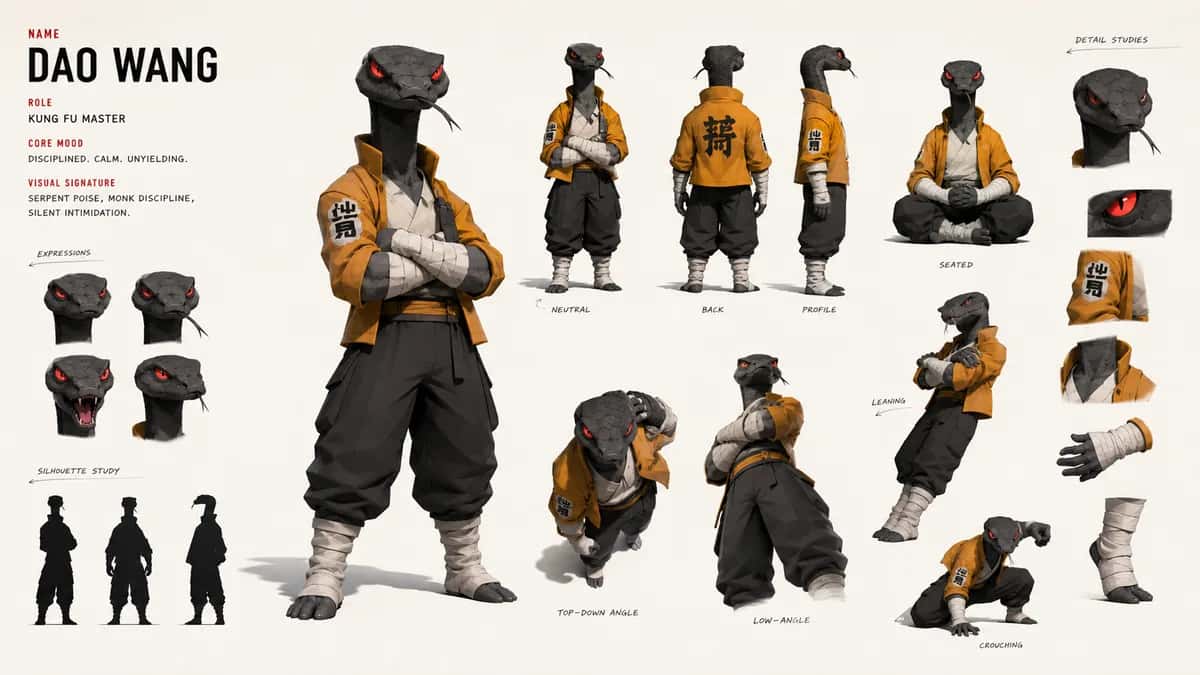Daowang — free AI character sheet by Kōda