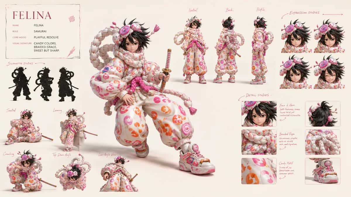 Felina 2 — free AI character sheet by Kōda