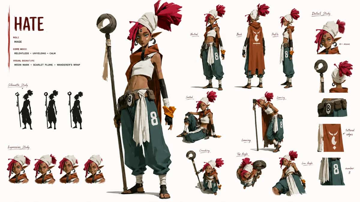 Hate — free AI character sheet by Kōda