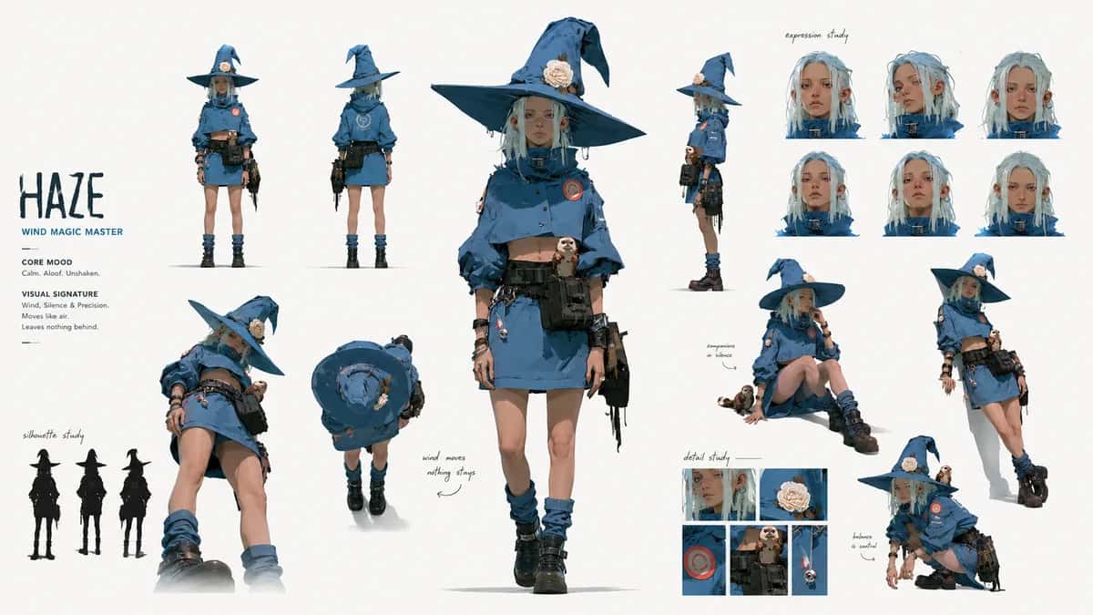 Haze 2 — free AI character sheet by Kōda