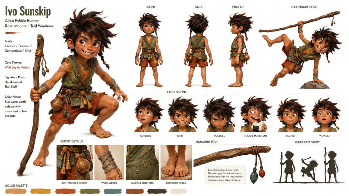 Ivo — free AI character sheet by Kōda