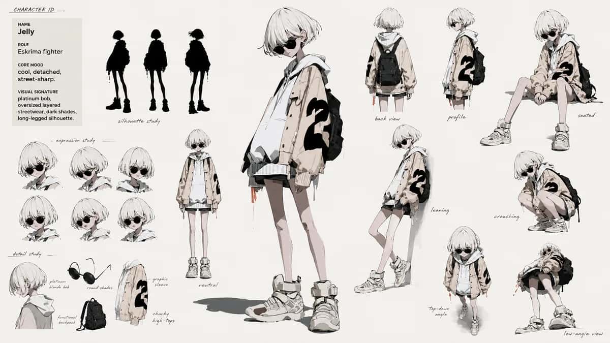 Jelly — free AI character sheet by Kōda