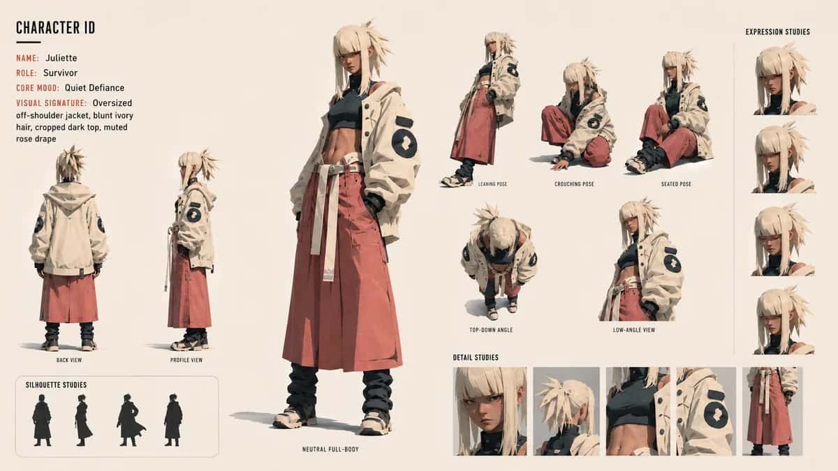 Juliette — free AI character sheet by Kōda