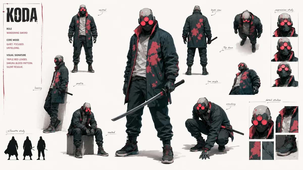 Koda 3 — free AI character sheet by Kōda