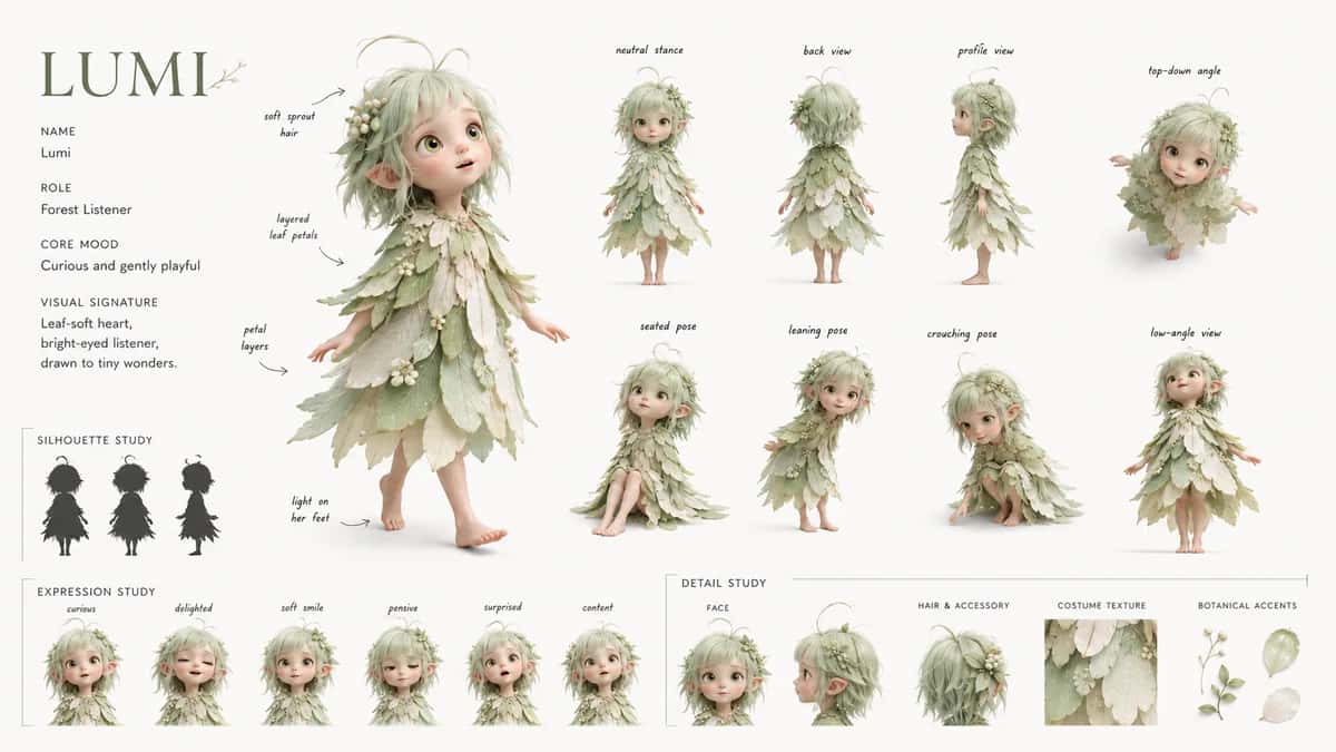 Lumi — free AI character sheet by Kōda