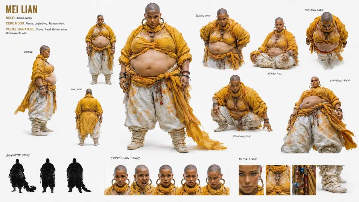 Meilian — free AI character sheet by Kōda