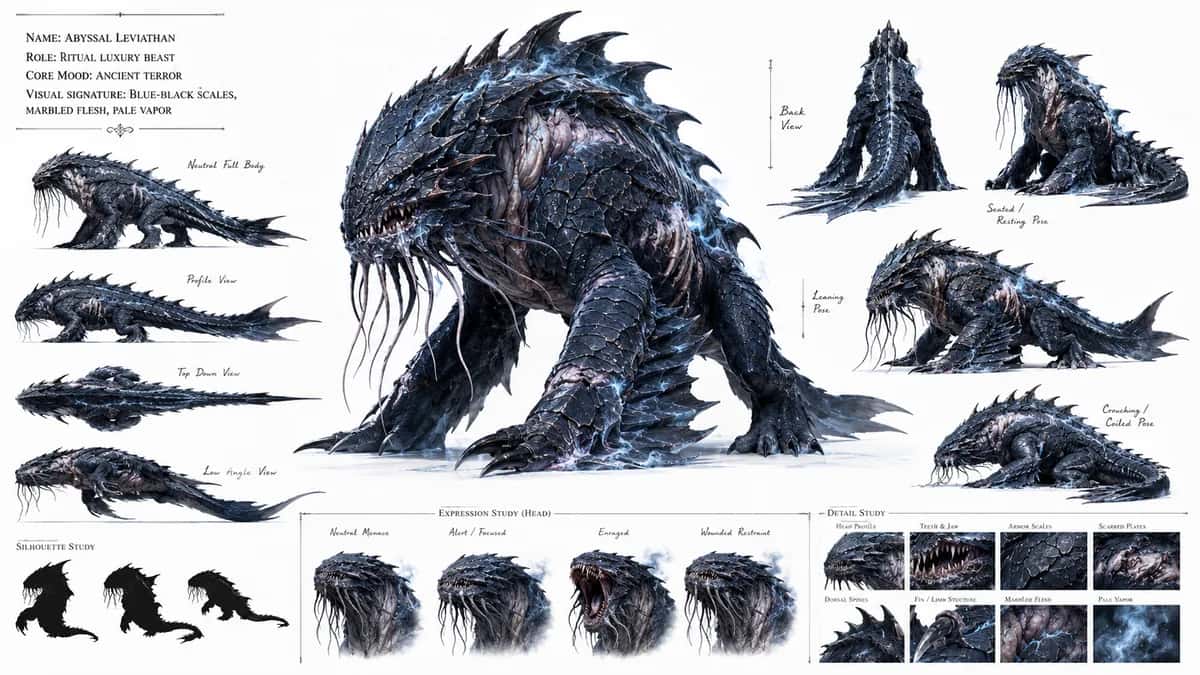 Monster 2 — free AI character sheet by Kōda