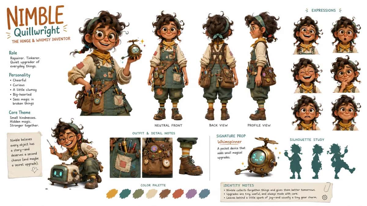 Nimble — free AI character sheet by Kōda