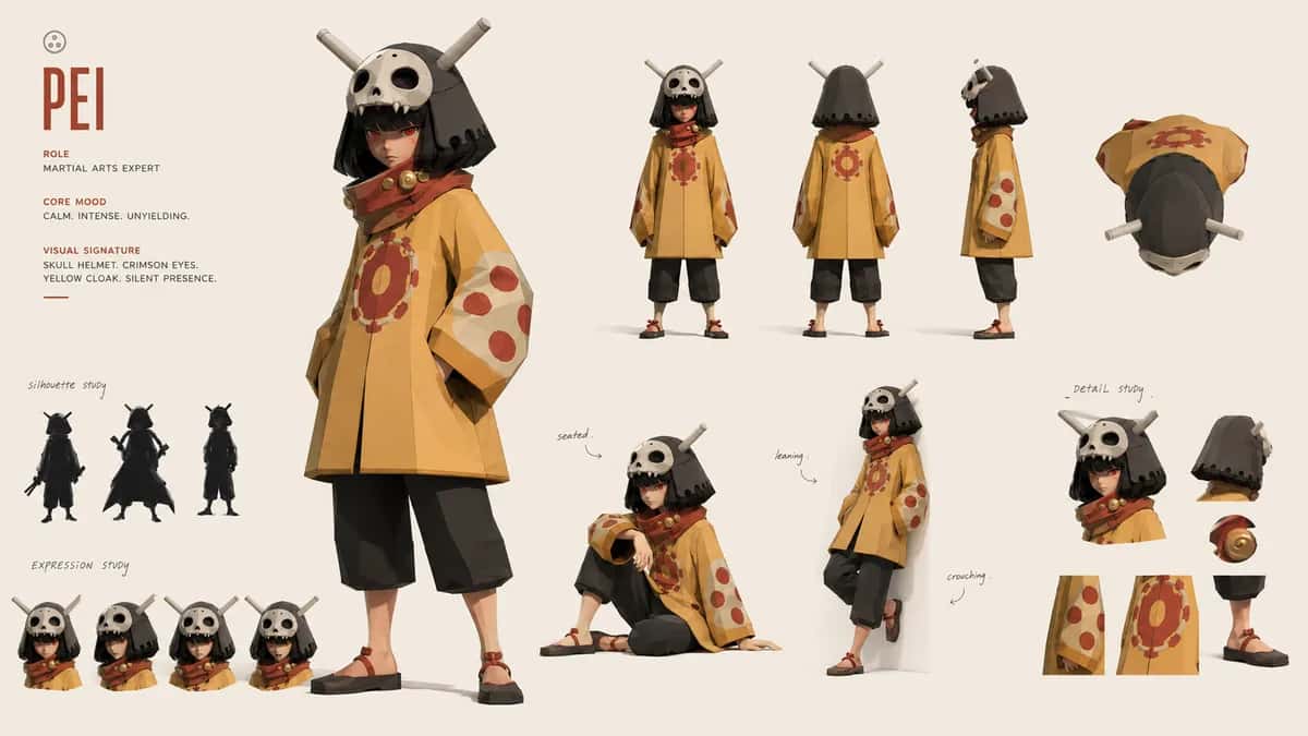 Pei — free AI character sheet by Kōda
