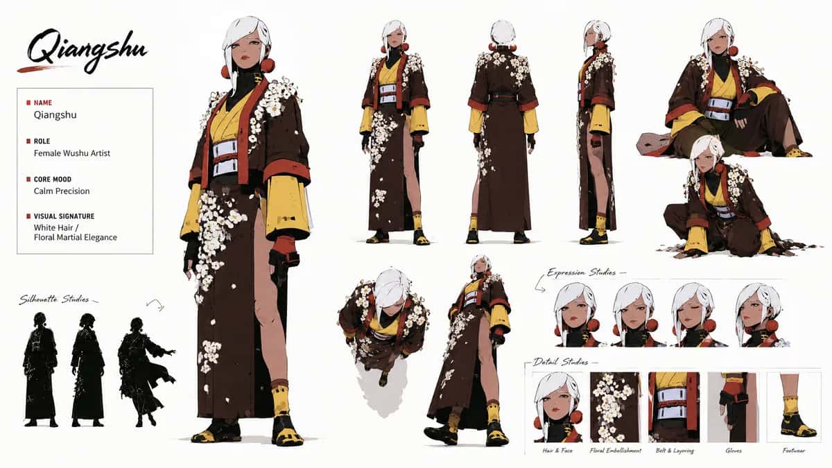 Qiuangshu — free AI character sheet by Kōda