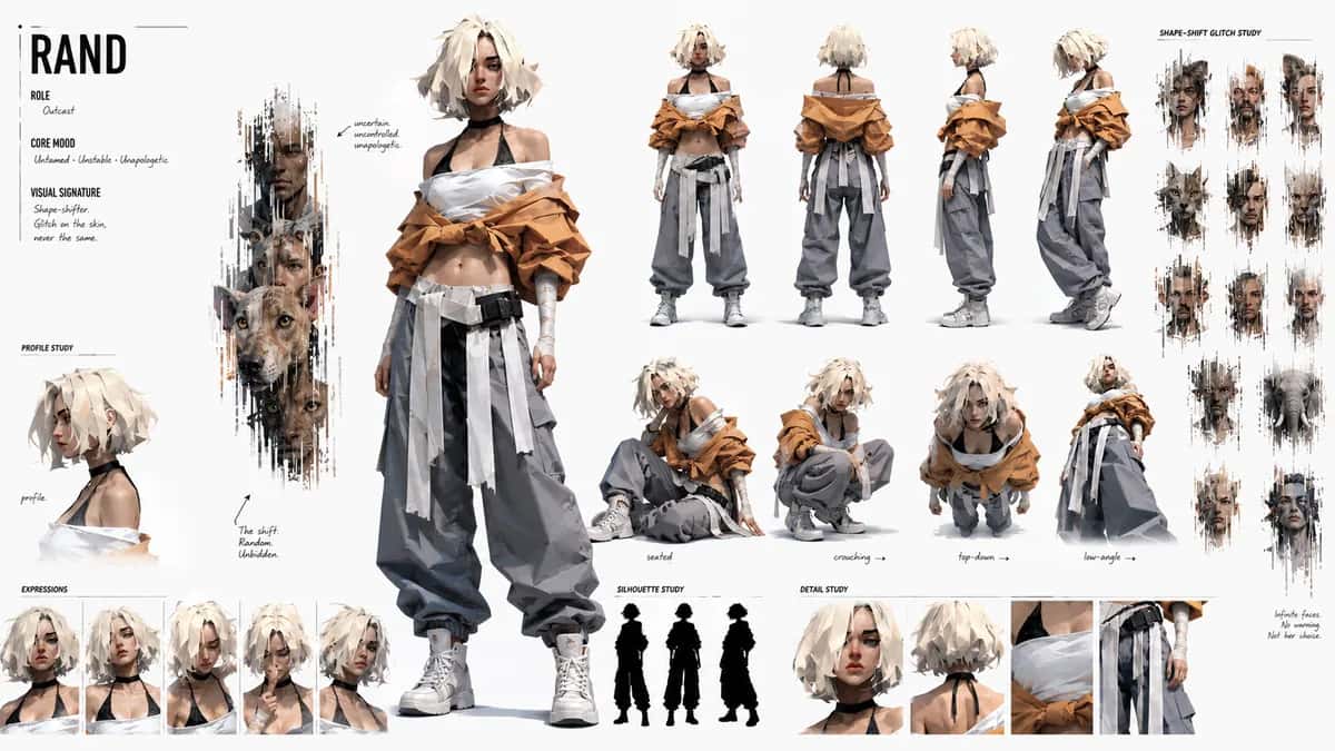 Rand — free AI character sheet by Kōda