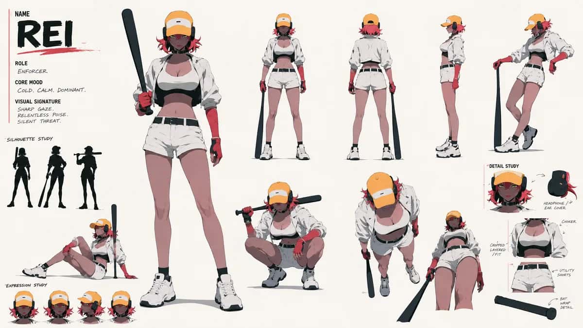 Rei 2 — free AI character sheet by Kōda