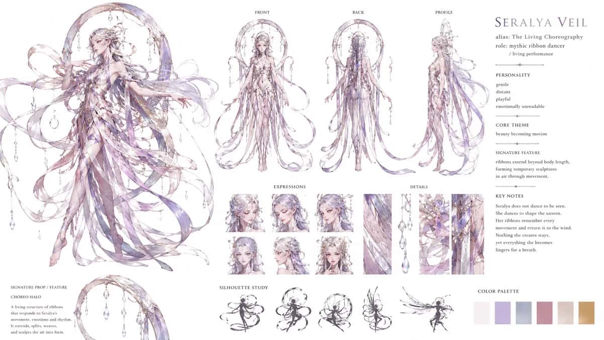 Serelyaveil 3 — free AI character sheet by Kōda