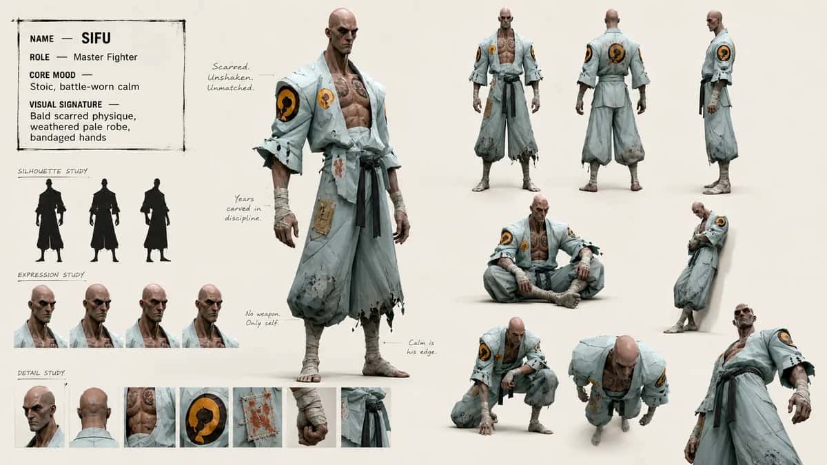 Sifu — free AI character sheet by Kōda