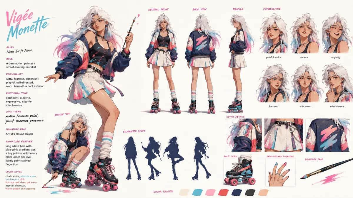 Vigee 3 — free AI character sheet by Kōda