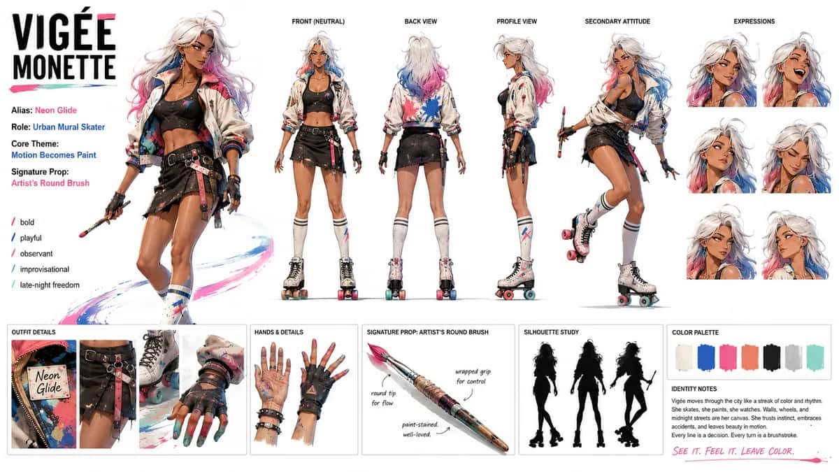 Vigee 4 — free AI character sheet by Kōda