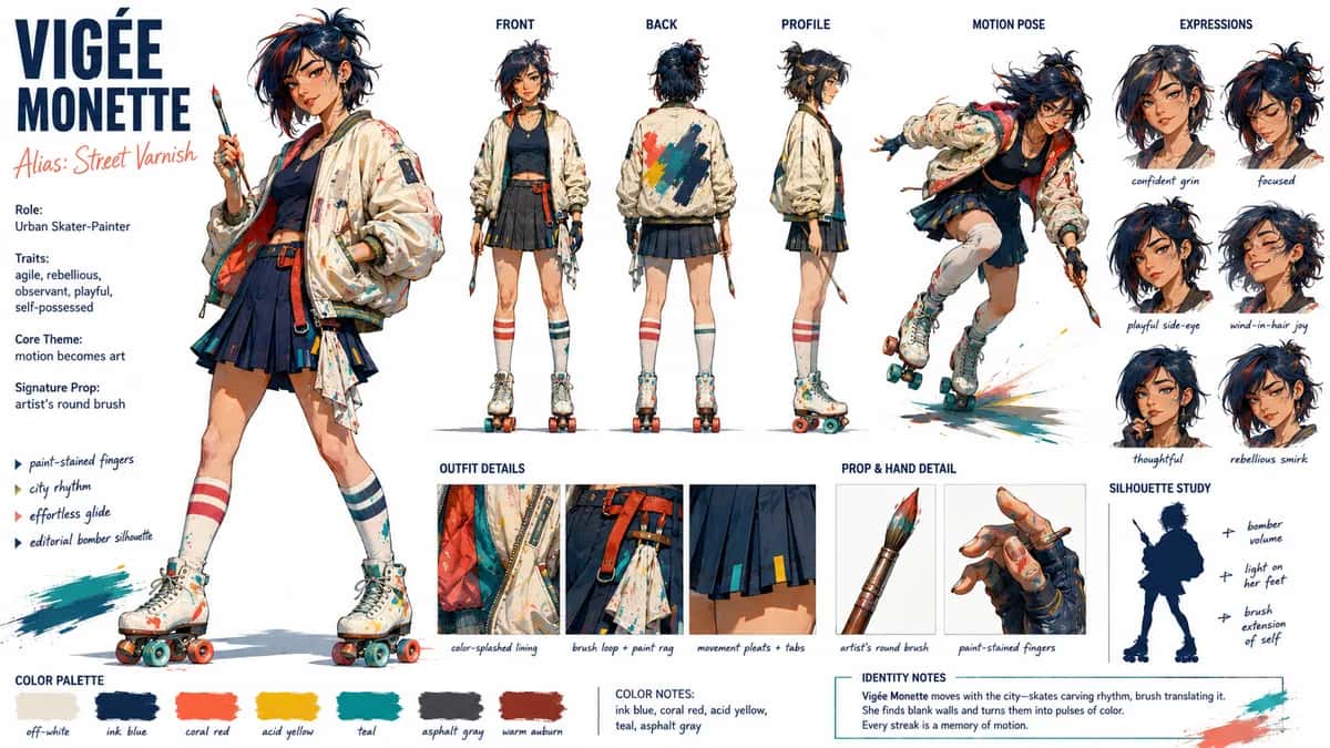 Vigee 5 — free AI character sheet by Kōda