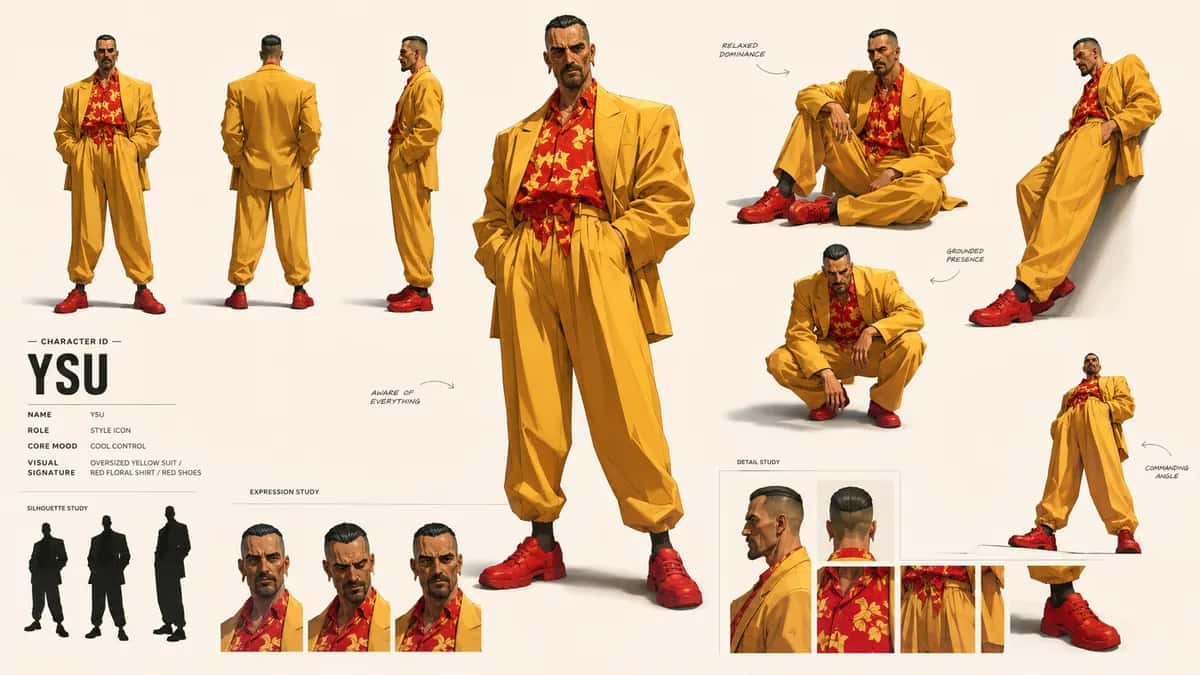 Ysu — free AI character sheet by Kōda