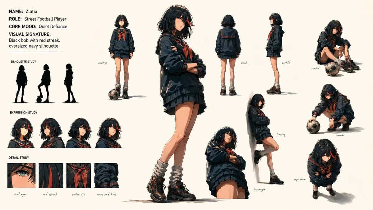 Zlatia — free AI character sheet by Kōda