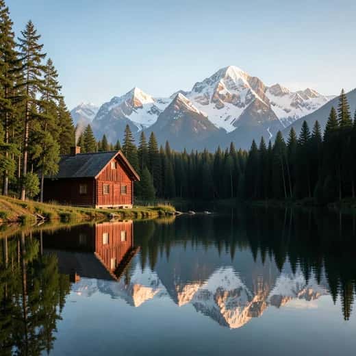 A tightly cropped photo of a cabin before extending, created with Pixazo AI