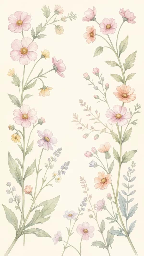 Floral phone wallpaper, made with Pixazo's AI wallpaper maker